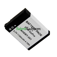 Náhradní baterie pro Gopro HERO1 HD 1100mAh AHDBT-001